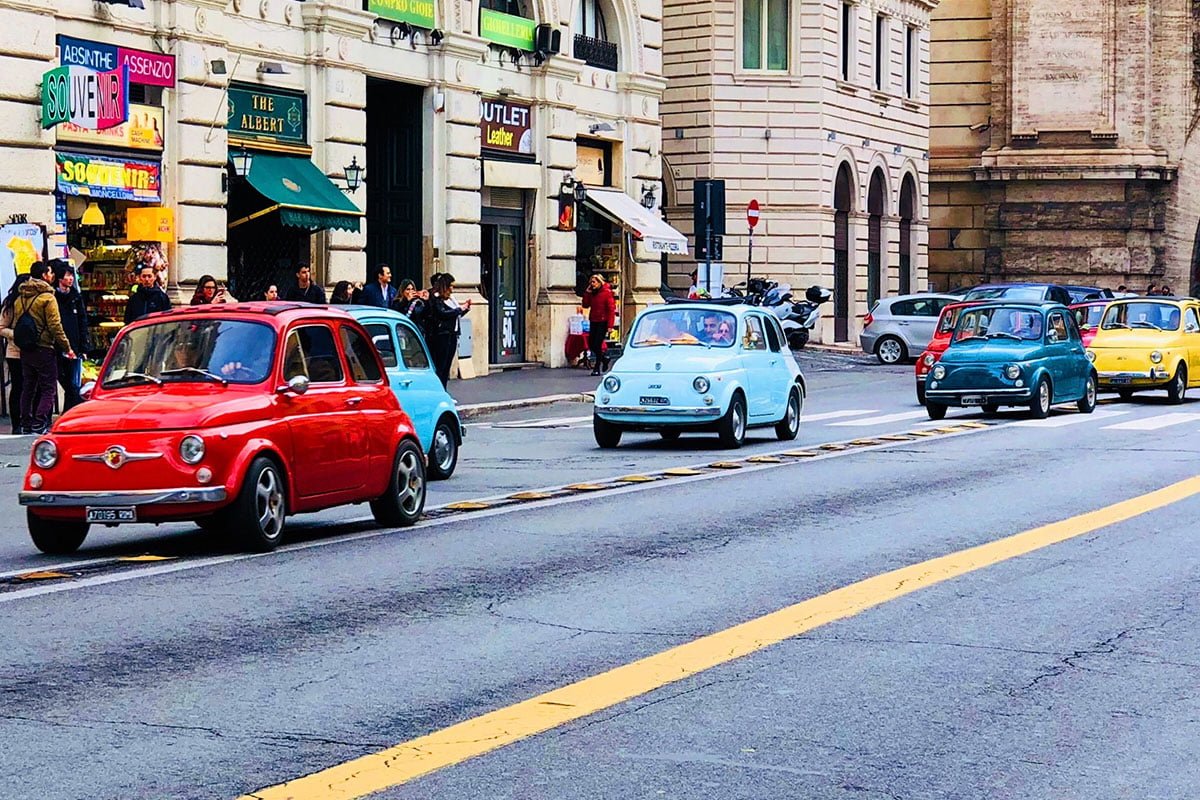 Fiat 500 tour in Rome