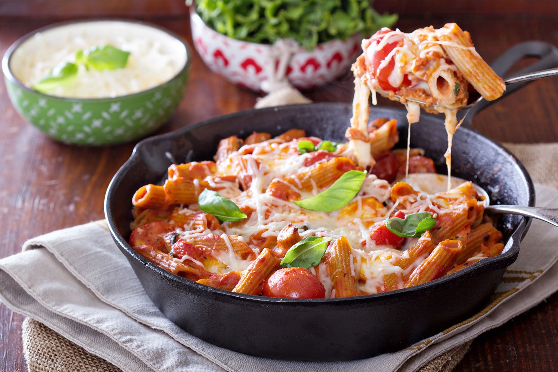 Italiaanse pasta gerechten