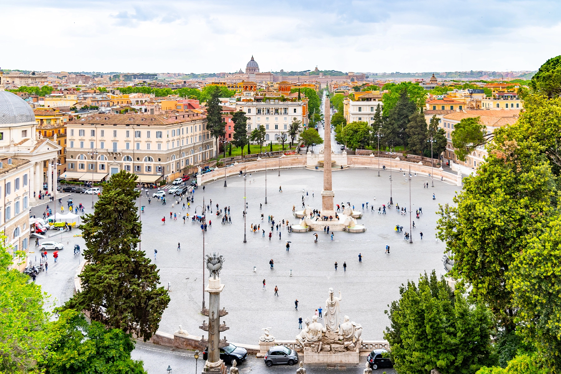 Het Piazza del Popolo in Rome